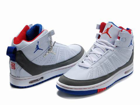 2010 Air Jordan Shoes White Grey Blue Red - Click Image to Close