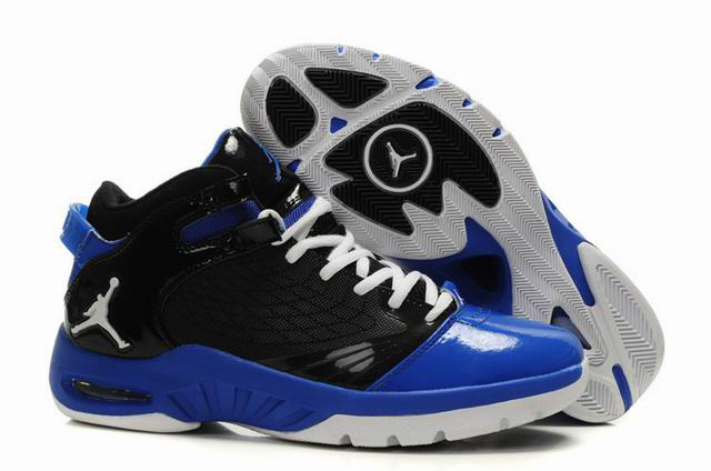 Cheap Air Jordan Shoes New School Black Blue White - Click Image to Close