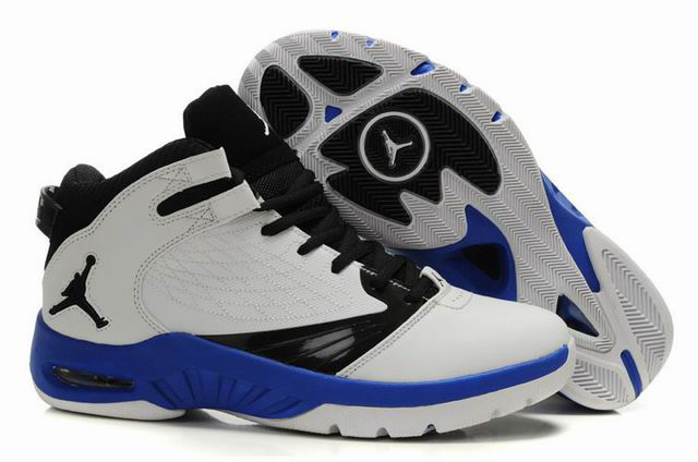 Cheap Air Jordan Shoes New School White Black Blue - Click Image to Close