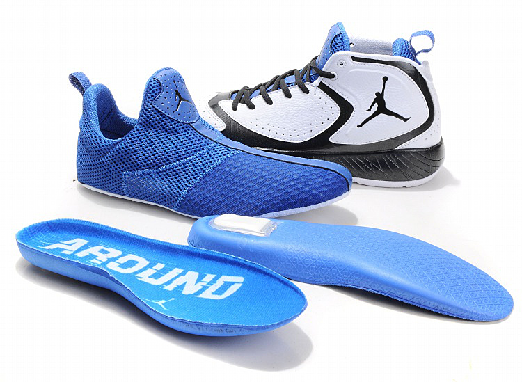 2012 Air Jordan Shoes White Blue - Click Image to Close