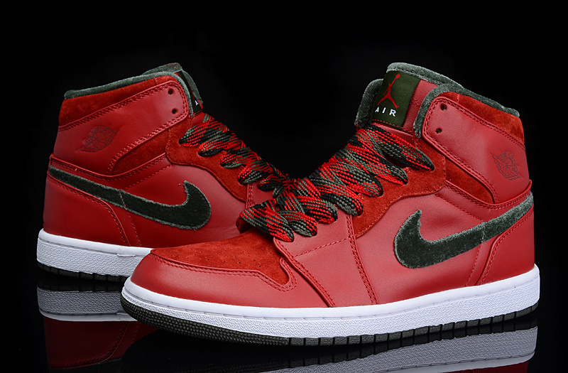 Cheap Real 2015 Jordan Jordan 1 All Red Green - Click Image to Close