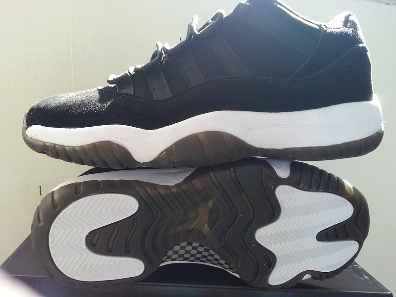 Cheap Real 2015 Jordan Jordan 11 Low Black White - Click Image to Close