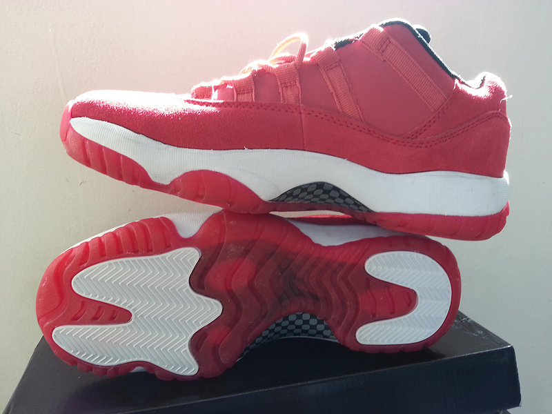 Cheap Real 2015 Jordan Jordan 11 Low Red White