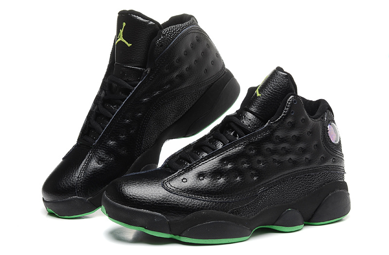 Real Jordan 13 Retro All Black Sole Shoes - Click Image to Close