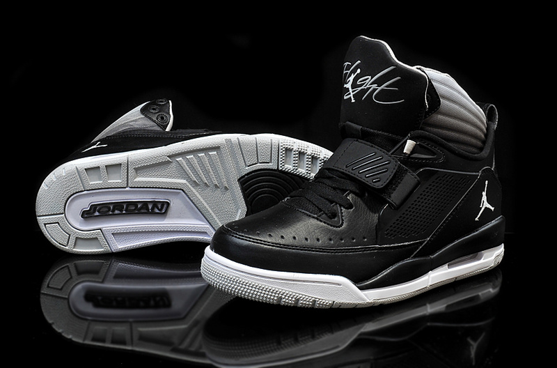 2015 New Arrival Jordan Flight 97 Black White Grey Shoes