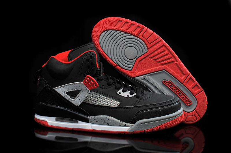 Real Jordan 3.5 Black Red Grey Shoes - Click Image to Close