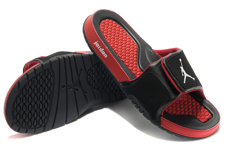 2015 Latest Air Jordan Hydro 2 Black Red Sandal - Click Image to Close