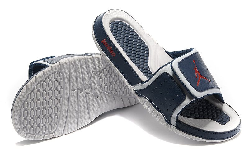 2015 Latest Air Jordan Hydro 2 Dark Blue Red White Sandal - Click Image to Close