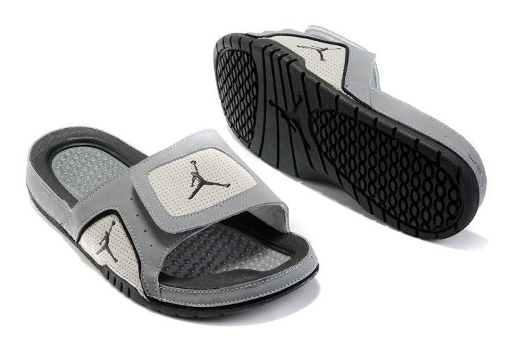 2015 Latest Air Jordan Hydro 5 Grey Black Sandal