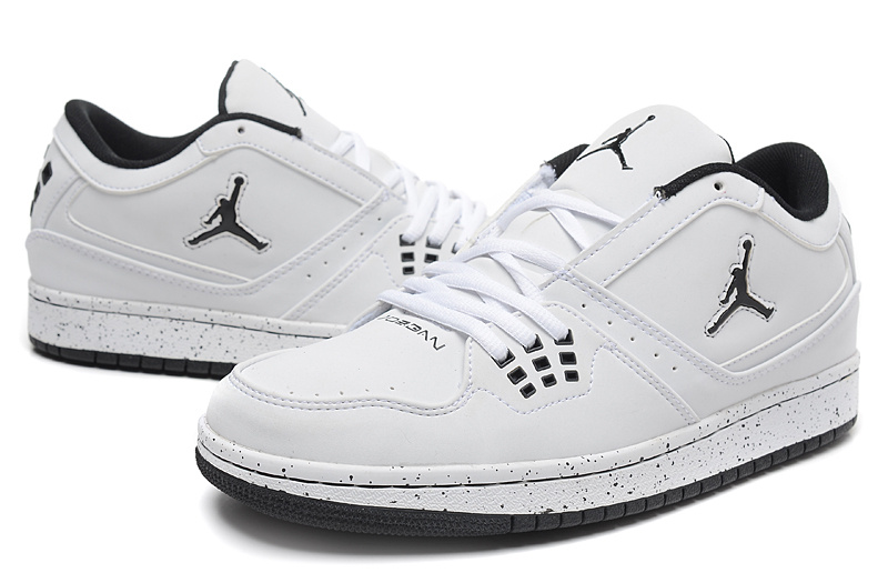 Real Jordan 1 Low White Black Jumpman Shoes - Click Image to Close