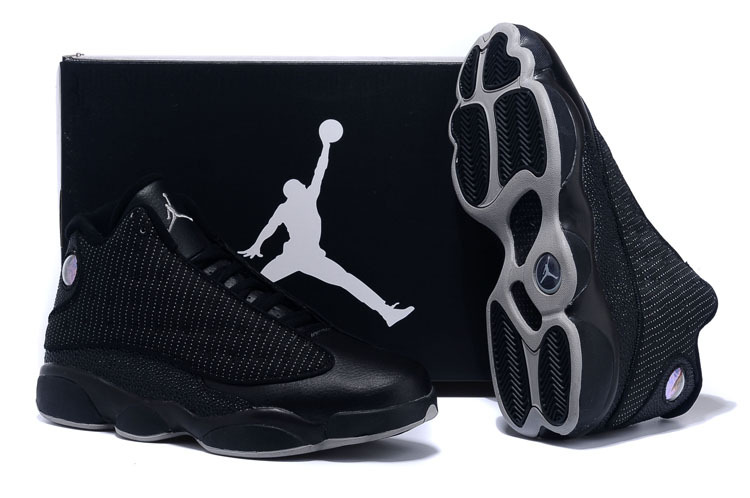Real Jordan 13 Retro All Black Shoes