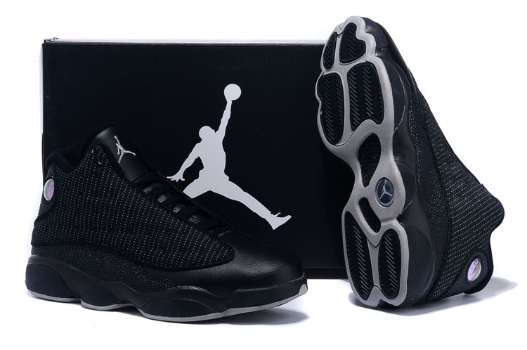 Real Jordan 13 Retro All Black Shoes - Click Image to Close