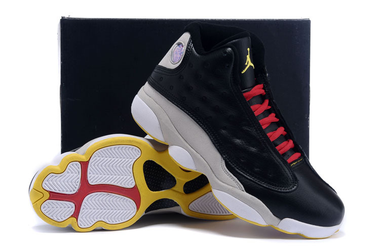 Real Jordan 13 Retro Black Red White Shoes - Click Image to Close