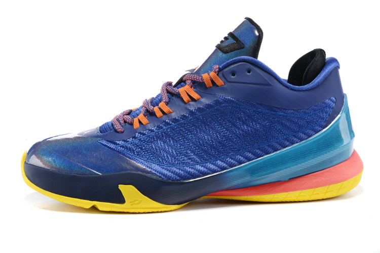 Real Nike Jordan CP3 VIII Sea Blue Pink Orange Shoes - Click Image to Close