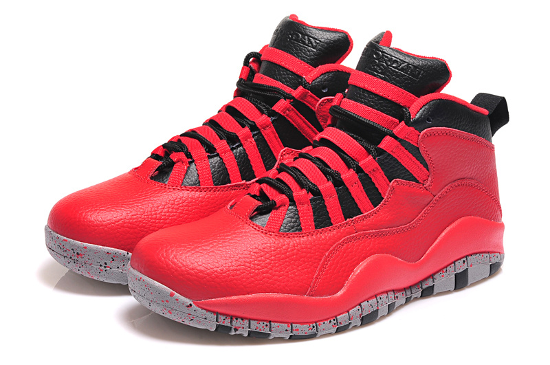 Real Jordan 10 Retro Red Black Shoes