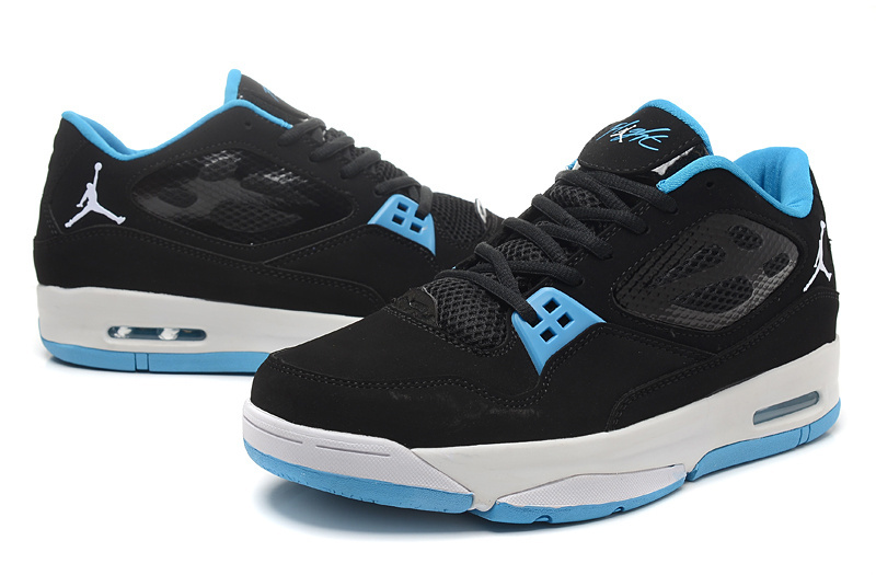 Real Air Air Jordan Flight 23 RST Low Black Baby Blue Shoes - Click Image to Close