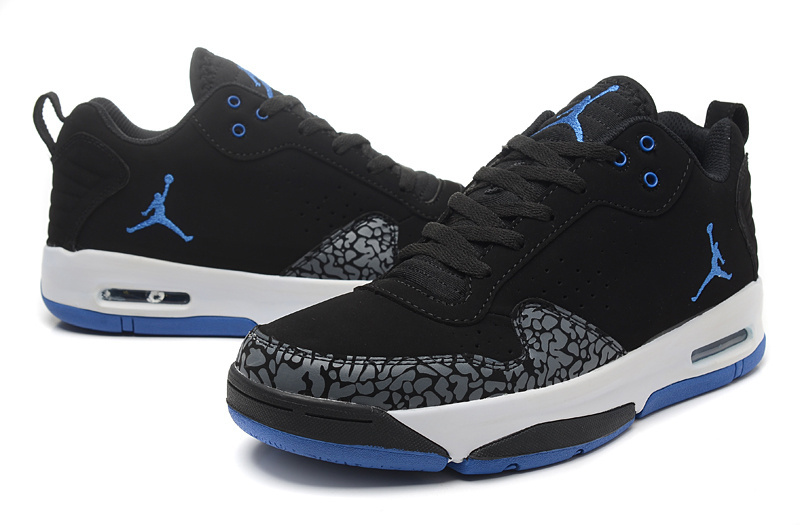 Real Air Jordan Cement Black Blue White Shoes - Click Image to Close