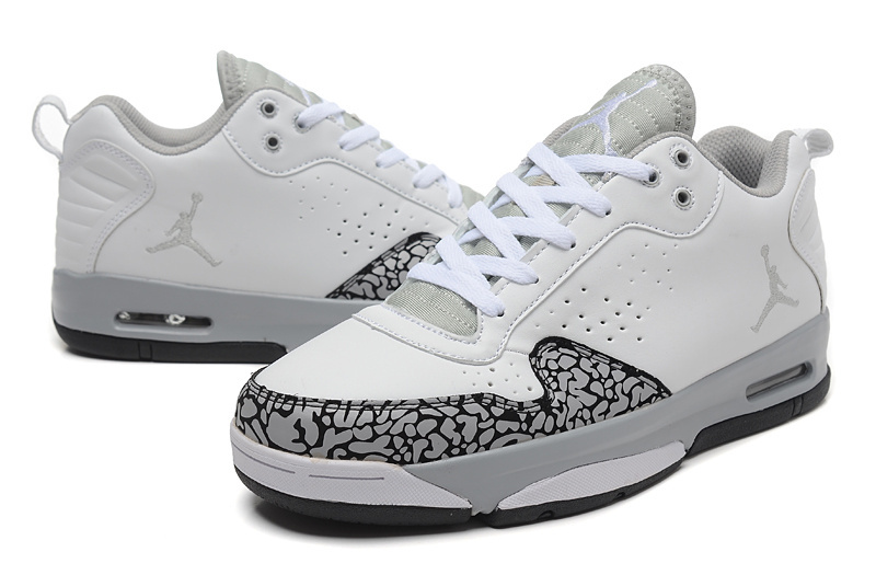 Real Air Jordan Cement Grey White Grey Shoes - Click Image to Close