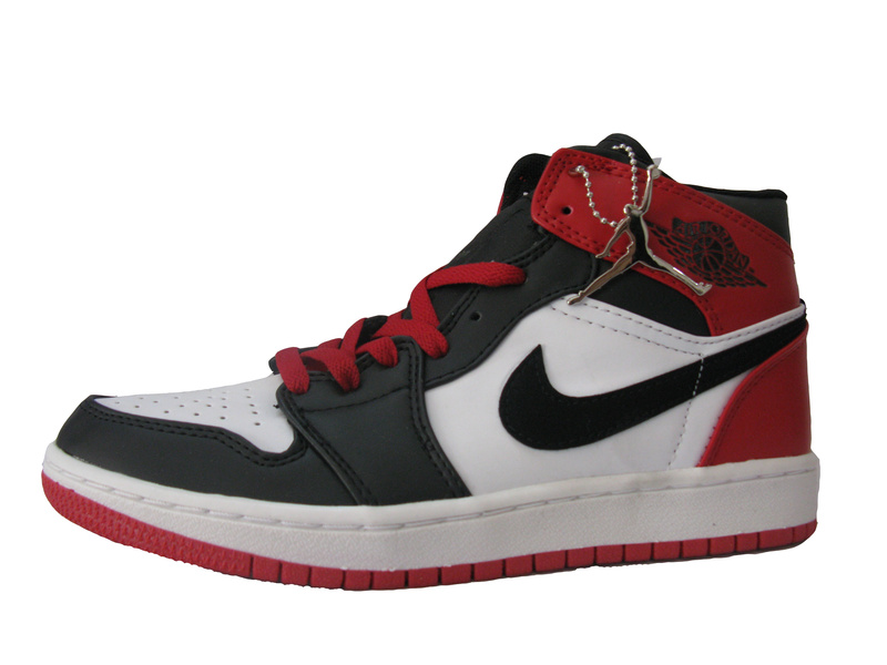 Cheap Air Jordan 1 Shoes Black White Red