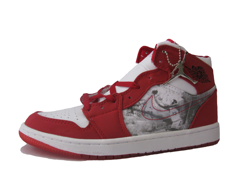 Cheap Air Jordan 1 Shoes Dark Red White - Click Image to Close