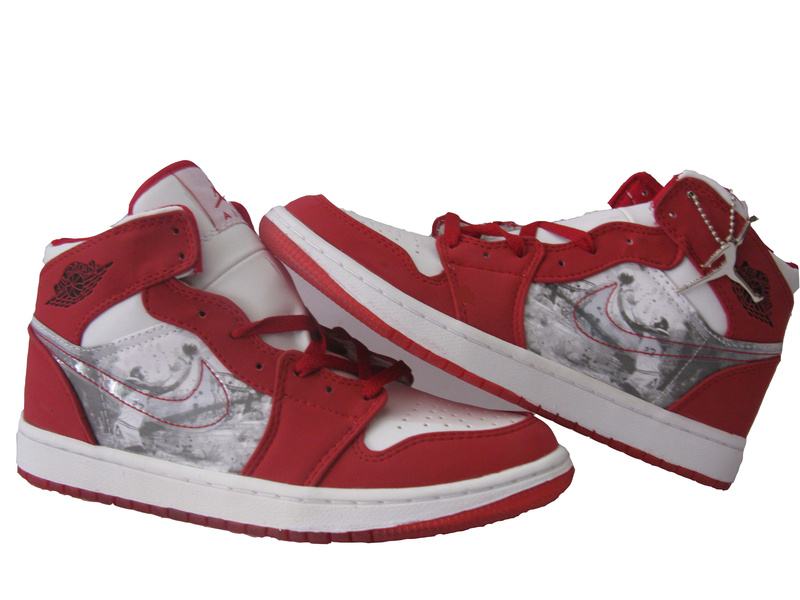 Cheap Air Jordan 1 Shoes Dark Red White - Click Image to Close