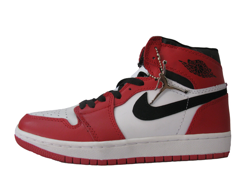 Cheap Air Jordan 1 Shoes Red White Black - Click Image to Close