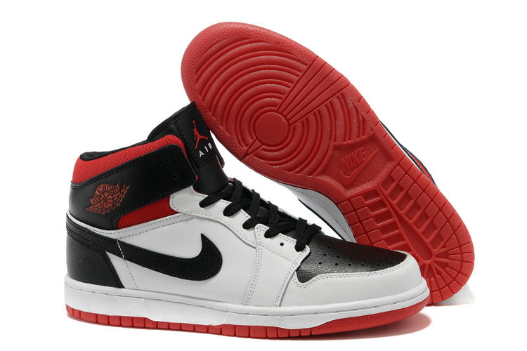 Cheap Air Jordan 1 Transparent Sole Black Red White - Click Image to Close