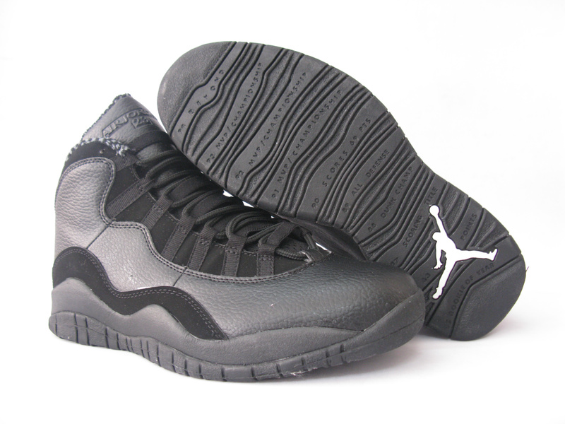 Cheap Air Jordan Shoes 10 Grey Black