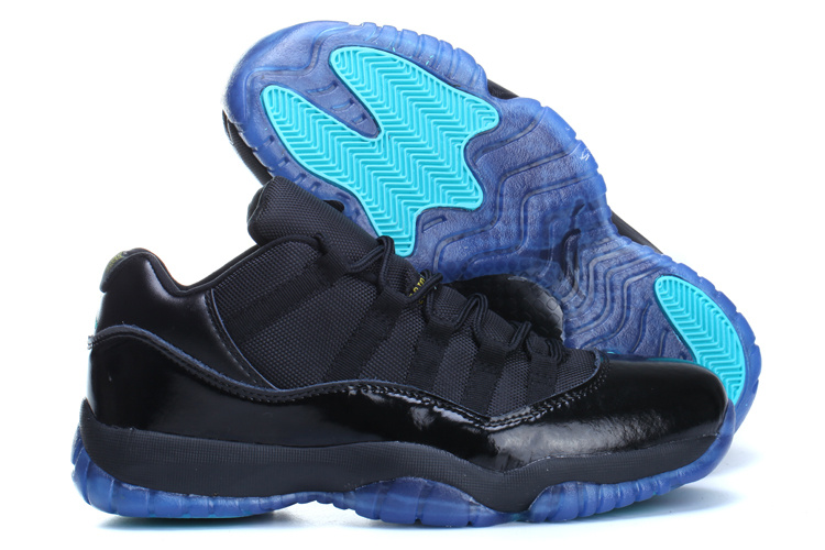 Cheap Real 2015 Jordan Jordan 11 Low Black Blue