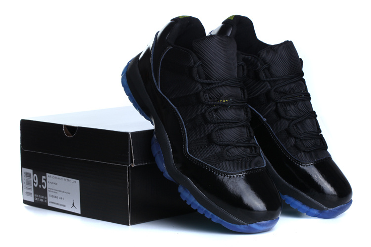 Cheap Real 2015 Jordan Jordan 11 Low Black Blue