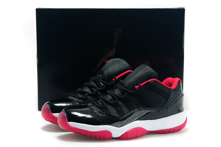 Cheap Real 2015 Jordan Jordan 11 Low Bred Black Red White