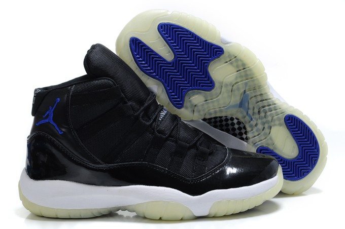 Cheap Air Jordan Shoes 11 Midnight Black White Blue