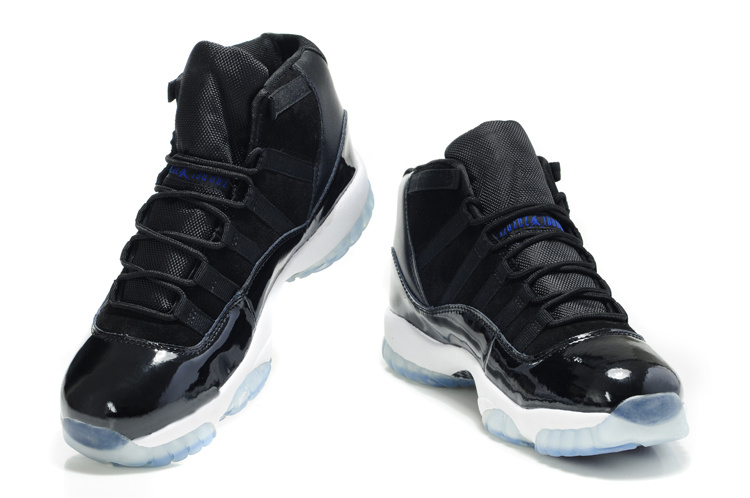 Cheap Air Jordan Shoes 11 Suede Black White Blue - Click Image to Close