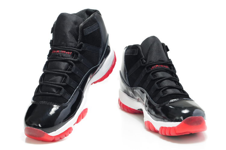 Cheap Air Jordan Shoes 11 Suede Black White Red