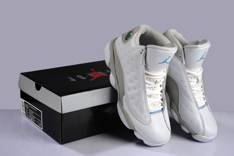 Cheap Air Jordan Shoes 13 Cowhide White Grey