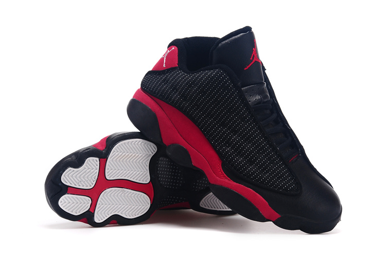 Real Jordan 13 Low 30th Black True Red Shoes - Click Image to Close