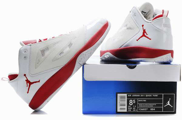 Cheap Air Jordan Shoes Quick Fuse White Red - Click Image to Close