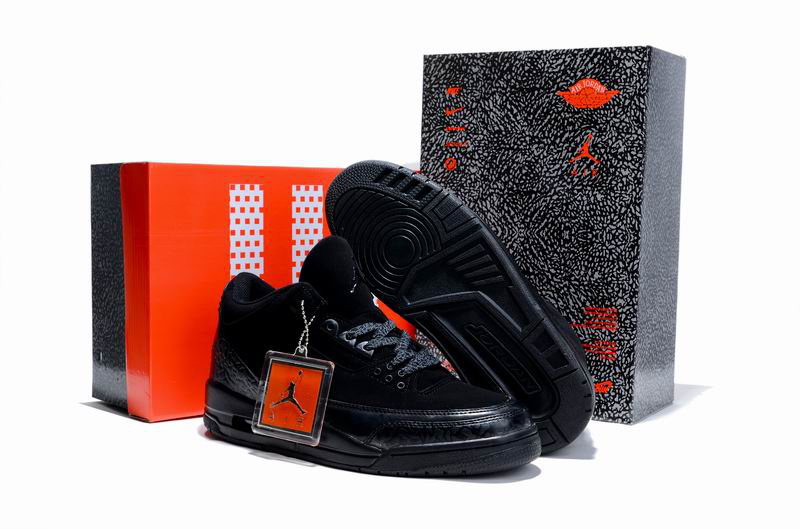 Cheap Air Jordan Shoes 3 Limited Edition All Black - Click Image to Close