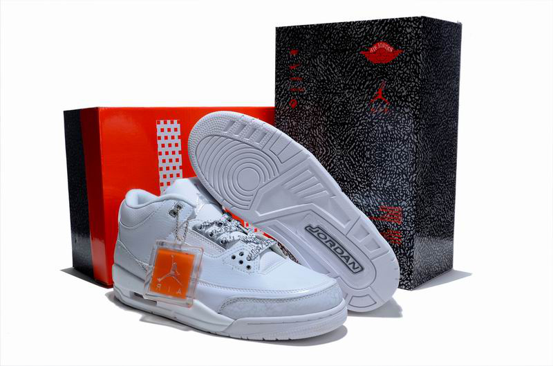 Cheap Air Jordan Shoes 3 Limited Edition All White - Click Image to Close