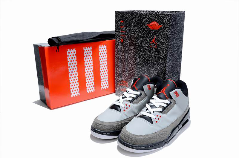 Cheap Air Jordan Shoes 3 Limited Edition Grey Cement Black - Click Image to Close