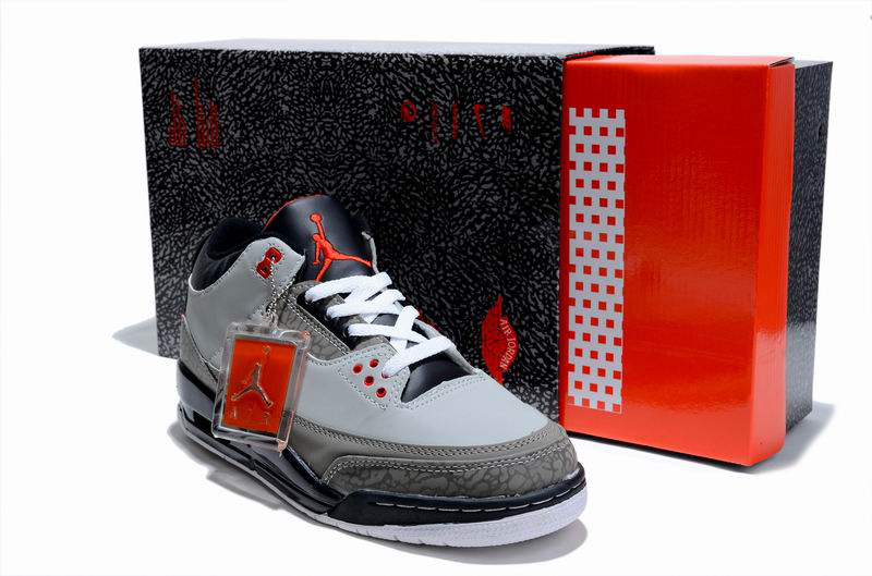 Cheap Air Jordan Shoes 3 Limited Edition Grey Cement Black