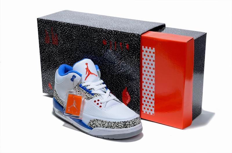 Cheap Air Jordan Shoes 3 Limited Edition White Cement Blue