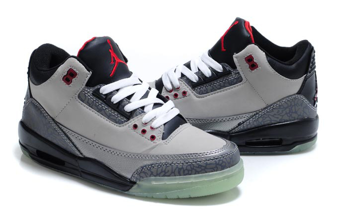 Cheap Air Jordan Shoes 3 Midnight Grey Black