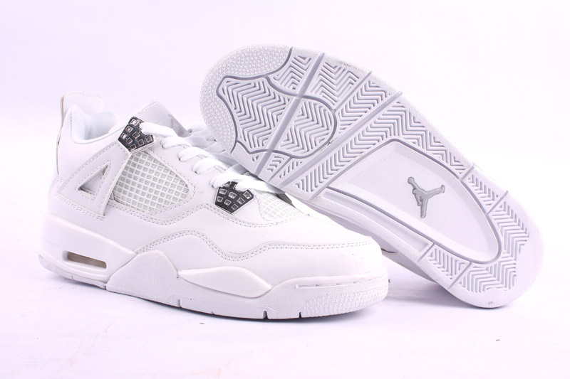 Cheap Air Jordan Shoes 4 All White - Click Image to Close
