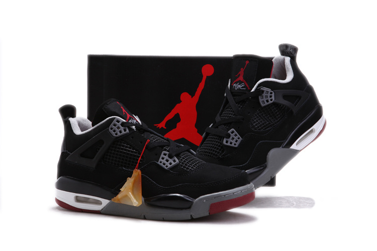 Latest Air Jordan 4 Chalcedoney Edition Black White Red