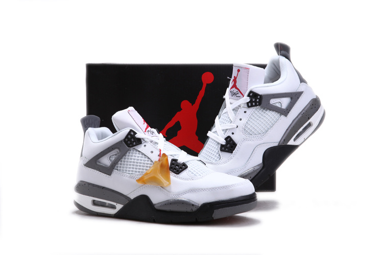 New Air Jordan 4 Chalcedoney Edition White Black Grey