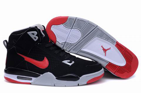 Cheap Air Jordan 4 Shoes High Heel Black Red Grey