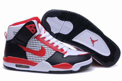 Cheap Air Jordan 4 Shoes High Heel Black White Red