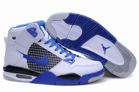 Cheap Air Jordan 4 Shoes High Heel White Blue Grey - Click Image to Close