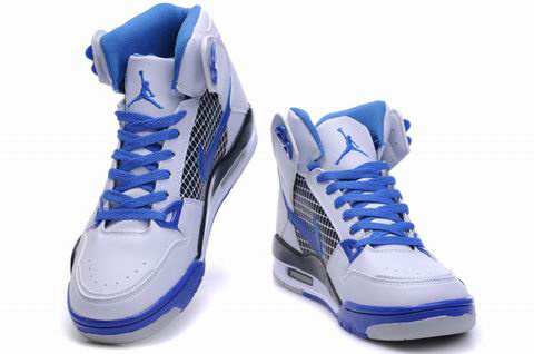 Cheap Air Jordan 4 Shoes High Heel White Blue Grey - Click Image to Close